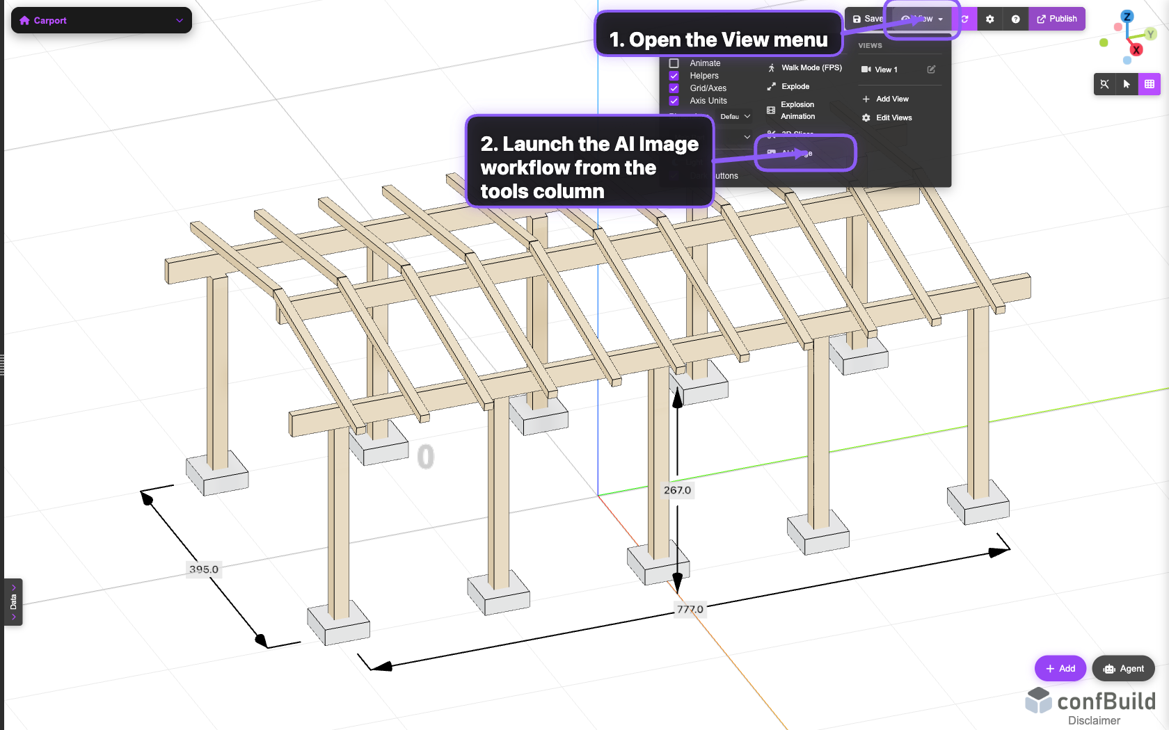 View-Menü mit AI-Image-Aktion