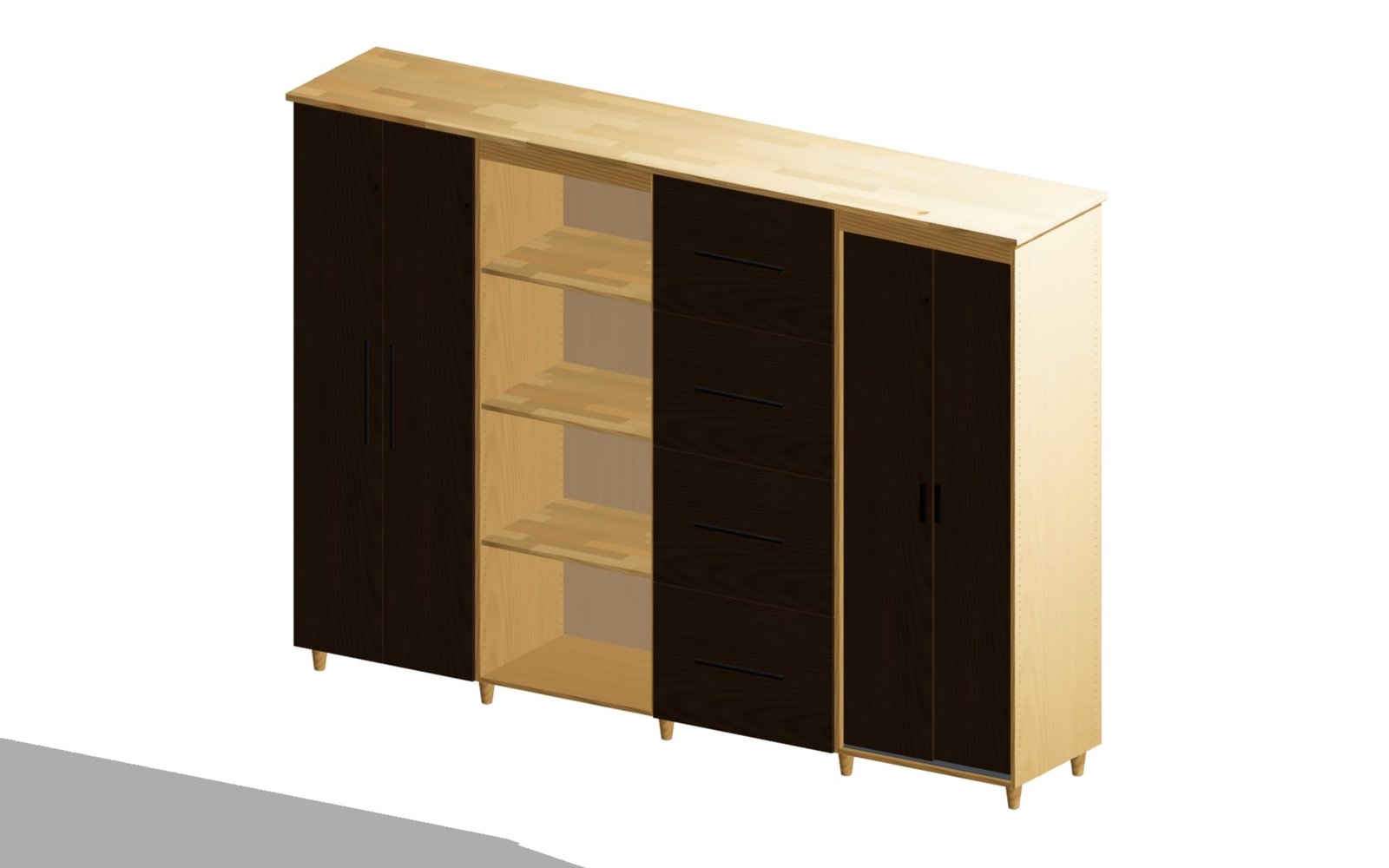 Möbel & Interieur example: Massivholz-Kleiderschrank