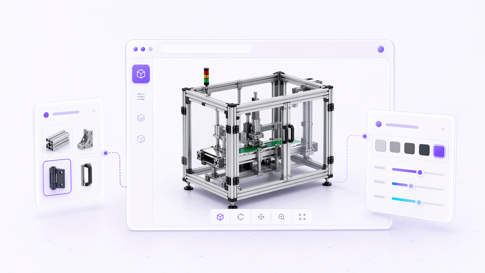 Reusable component library becoming an embedded 3D configurator