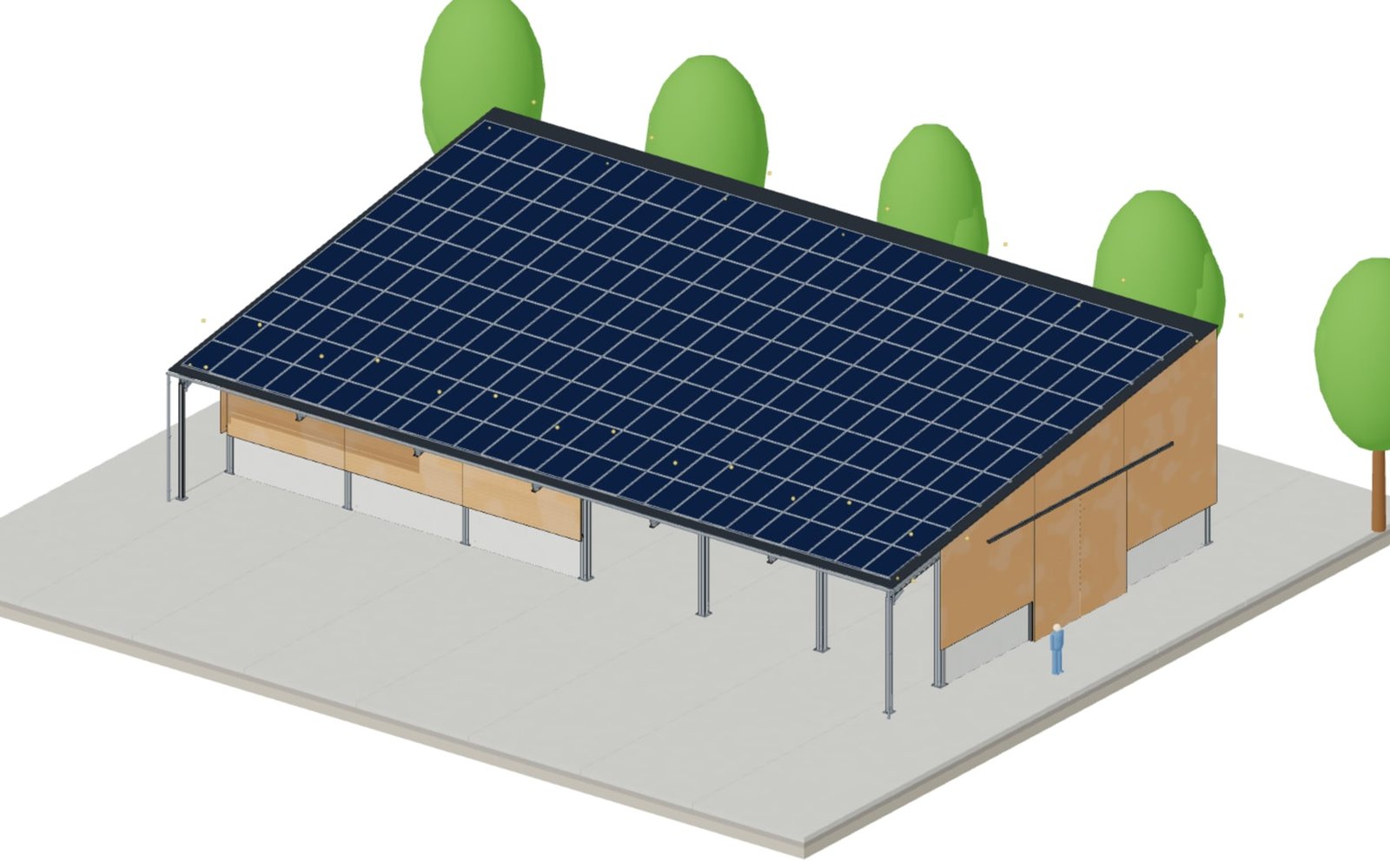 Industrial buildings: Agricultural hall with PV roof