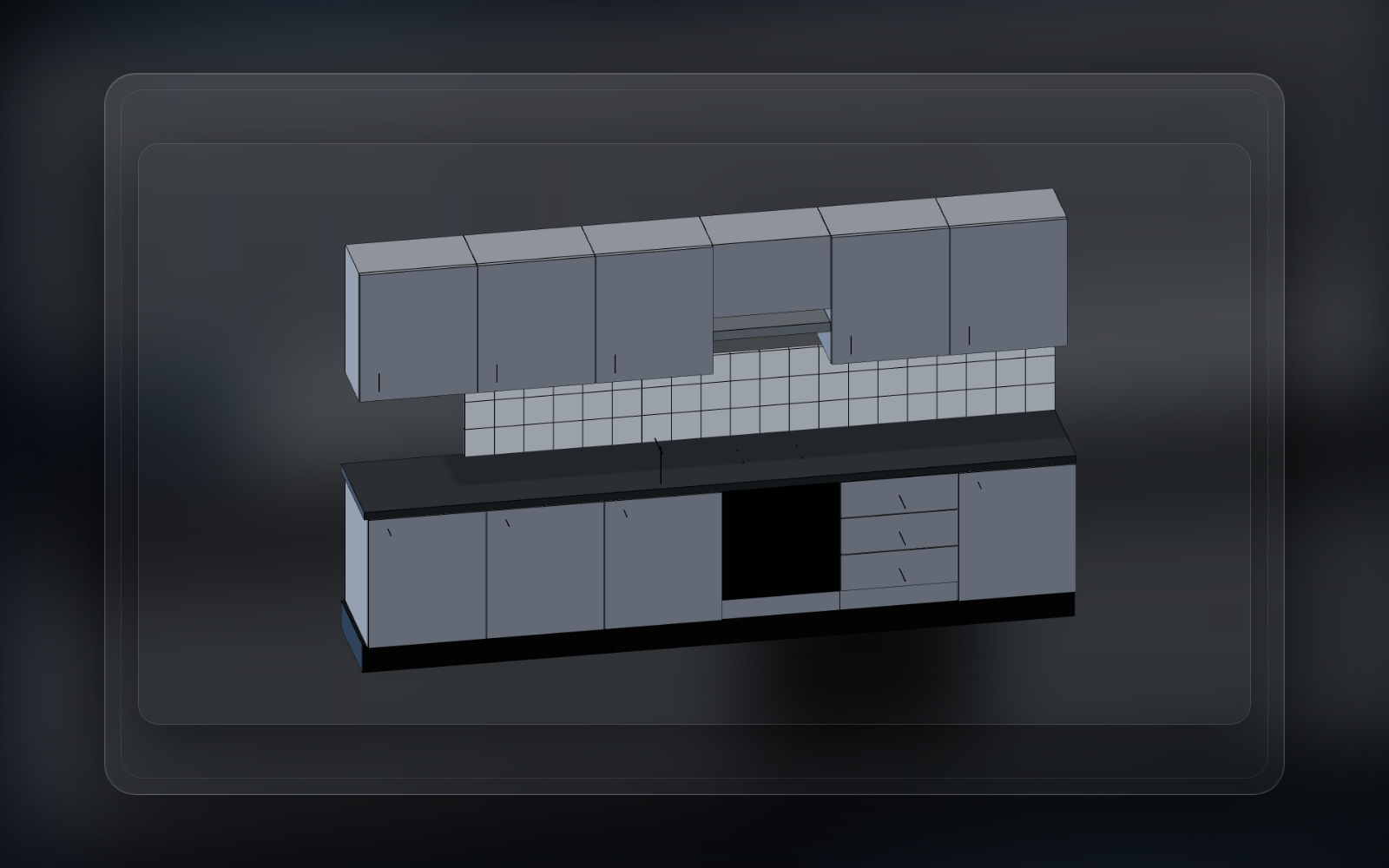 Möbel & Interieur Beispiel: Komplexe Küchenzeile